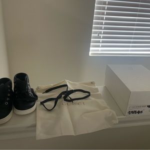 Boy’s Toddler Gucci high top tennis shoes size 21